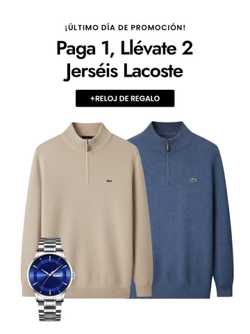 Paga 1, Llévate 2 Jerséis Lacoste + Reloj de Regalo