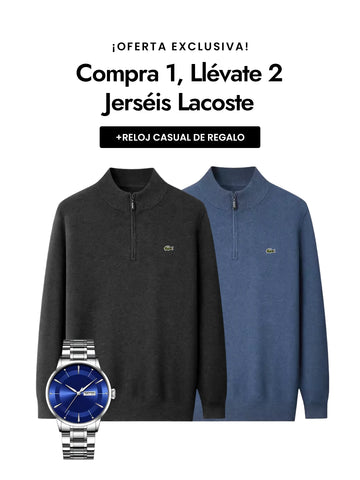 Compra 1, Llévate 2 Jerséis Lacoste + Reloj Casual de Regalo