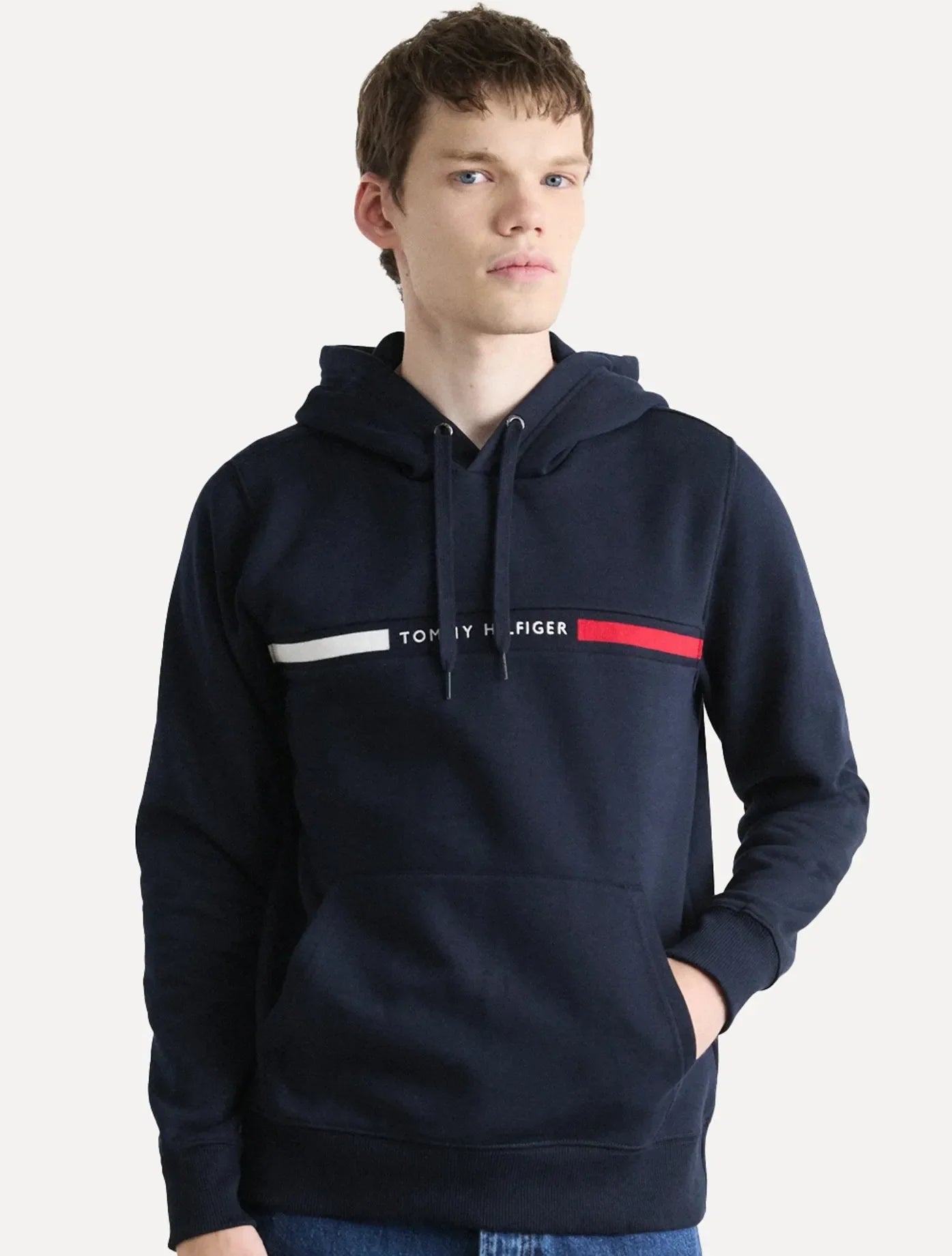 Sudadera con Capucha y Bandera Insertada en el Pecho Tommy Hilfiger
